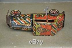 Vintage Wind Up B 157 Litho Car Tin Toy, Collectible