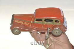 Vintage Wind Up K. T Trademark Litho Car Tin Toy, Japan