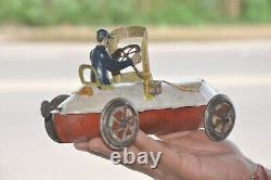 Vintage Wind Up Lehmann 555 UHU Amphibious Litho Car Tin Toy, Germany