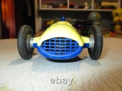Vintage Wind Up Toy Race Car 1950's 1960's Pagliuso Eng. Co. Glendale, Calif
