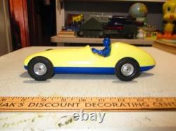 Vintage Wind Up Toy Race Car 1950's 1960's Pagliuso Eng. Co. Glendale, Calif