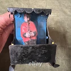 Vintage Wind Up Trolly Car Pressed Tin 6 ½ Long