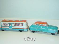 Vintage Wolverine Mystery Car and Trailer in Box, Tin Toy Vehicle, No 35