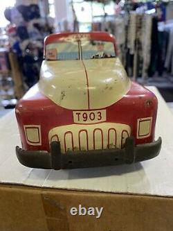 Vintage Wolverine Tin Friction Car Taxi -t903 RARE