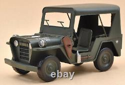 Vintage World War II military model US handmade tin metal car model Willys