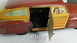 Vintage Wyandotte Pressed Steel Toys Toytown Estate Car Automobile Collectable