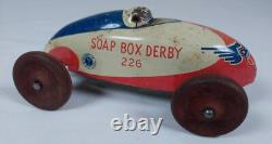 Vintage Wyandotte Tin Toy Soap Box Derby Car 226 Nice Original Condition