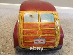 Vintage Wyandotte Toy Town Estate Car 20 Litho 1940s Pressed Steel