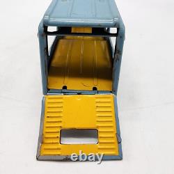 Vintage Y4935 Tin Toy Car Carrier With 2 Cars Made In Japan Read Description