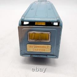 Vintage Y4935 Tin Toy Car Carrier With 2 Cars Made In Japan Read Description
