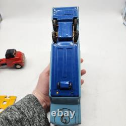 Vintage Y4935 Tin Toy Car Carrier With 2 Cars Made In Japan Read Description