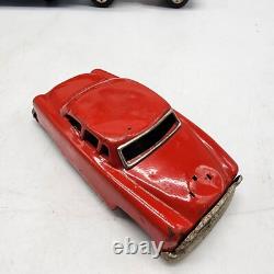 Vintage Y4935 Tin Toy Car Carrier With 2 Cars Made In Japan Read Description