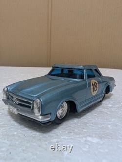Vintage Yonezawa Mercedes 230SL Tin Toy Car Japan 1970s Pull-Back Magic Motor