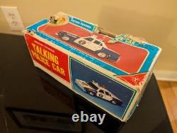 Vintage Yonezawa Talking Police Car Toy Friction Powered Metal Working Japanese