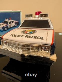 Vintage Yonezawa Talking Police Car Toy Friction Powered Metal Working Japanese