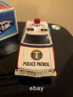 Vintage Yonezawa Talking Police Car Toy Friction Powered Metal Working Japanese