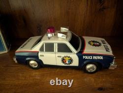 Vintage Yonezawa Talking Police Car Toy Friction Powered Metal Working Japanese