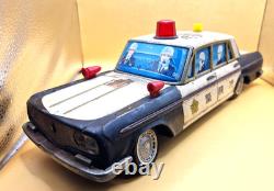 Vintage Yonezawa Toyopet Crown Police Tin Toy Japan 40cm 15.7 Large Car Rare