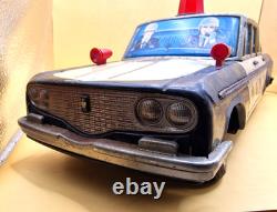 Vintage Yonezawa Toyopet Crown Police Tin Toy Japan 40cm 15.7 Large Car Rare
