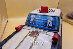 Vintage Yonezawa Toyopet Crown Police Tin Toy Japan 40cm 15.7 Large Car Rare