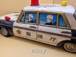 Vintage Yonezawa Toyopet Crown Police Tin Toy Japan 40cm 15.7 Large Car Rare