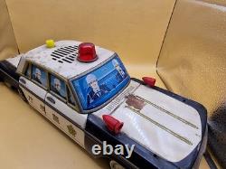 Vintage Yonezawa Toyopet Crown Police Tin Toy Japan 40cm 15.7 Large Car Rare Vintage Yonezawa Toyopet Crown Police Tin Toy Japan 40cm 15.7 Large Car Rare
