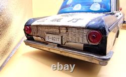 Vintage Yonezawa Toyopet Crown Police Tin Toy Japan 40cm 15.7 Large Car Rare