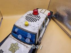 Vintage Yonezawa Toyopet Crown Police Tin Toy Japan 40cm 15.7 Large Car Rare