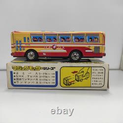 Vintage Yonezawa Toys Tin Toy Car 1960s Hato Bus Made in Japan Showa Retro 6.25