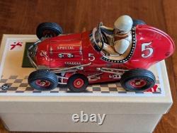 Vintage Yonezawa/tomy Special Racer #5 Tin Friction Made In Japan With Box Nos