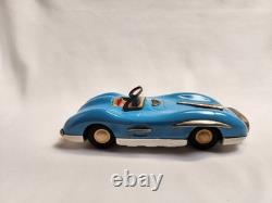 Vintage and Rare 1960's Asahi Tin Mercedes Blue and White Color Toy Car Working
