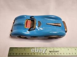Vintage and Rare 1960's Asahi Tin Mercedes Blue and White Color Toy Car Working