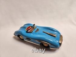 Vintage and Rare 1960's Asahi Tin Mercedes Blue and White Color Toy Car Working
