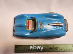 Vintage and Rare 1960's Asahi Tin Mercedes Blue and White Color Toy Car Working