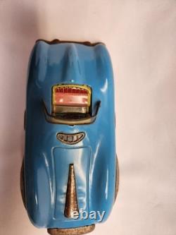 Vintage and Rare 1960's Asahi Tin Mercedes Blue and White Color Toy Car Working