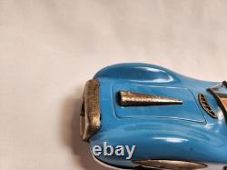Vintage and Rare 1960's Asahi Tin Mercedes Blue and White Color Toy Car Working