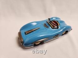 Vintage and Rare 1960's Asahi Tin Mercedes Blue and White Color Toy Car Working