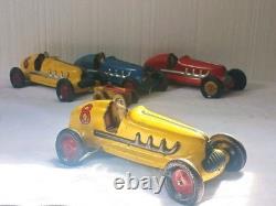 Vintage authentic 12 Marx Toys 1930's Pressed Steel Racer Car Wind Up