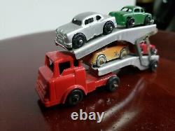 Vintage barclay Toy Car Hauler Very Rare All Original Paint pressed steel toys