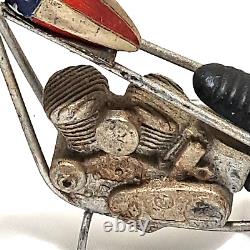 Vintage bike Model MOTORCYCLE HARLEY DAVIDSON tin toy tinplate car handmade