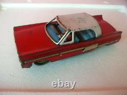 Vintage car friction tin china red toy vehicle