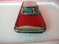 Vintage car friction tin china red toy vehicle