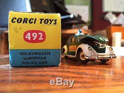 Vintage cars Corgi Toys/Volkswagon European Police Car #492 Saloon 1200