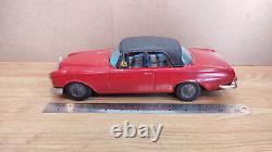 Vintage retro Benz car litho tin toy Japan. Mercedes Benz 250se car tin friction