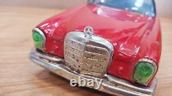 Vintage retro Benz car litho tin toy Japan. Mercedes Benz 250se car tin friction