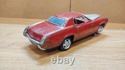 Vintage retro car litho tin toy Japan. Cadillac Fleetwood Eldorado car Battery