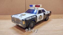 Vintage retro car litho tin toy Japan. PD Highway patrol Police Japan Battery