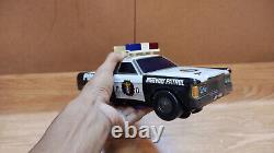 Vintage retro car litho tin toy Japan. PD Highway patrol Police Japan Battery