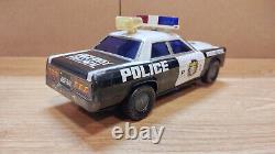 Vintage retro car litho tin toy Japan. PD Highway patrol Police Japan Battery