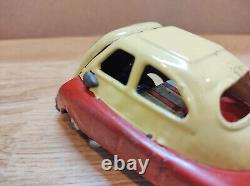 Vintage retro car litho tin toys Japan. BMW Isetta mini car tin friction Japan